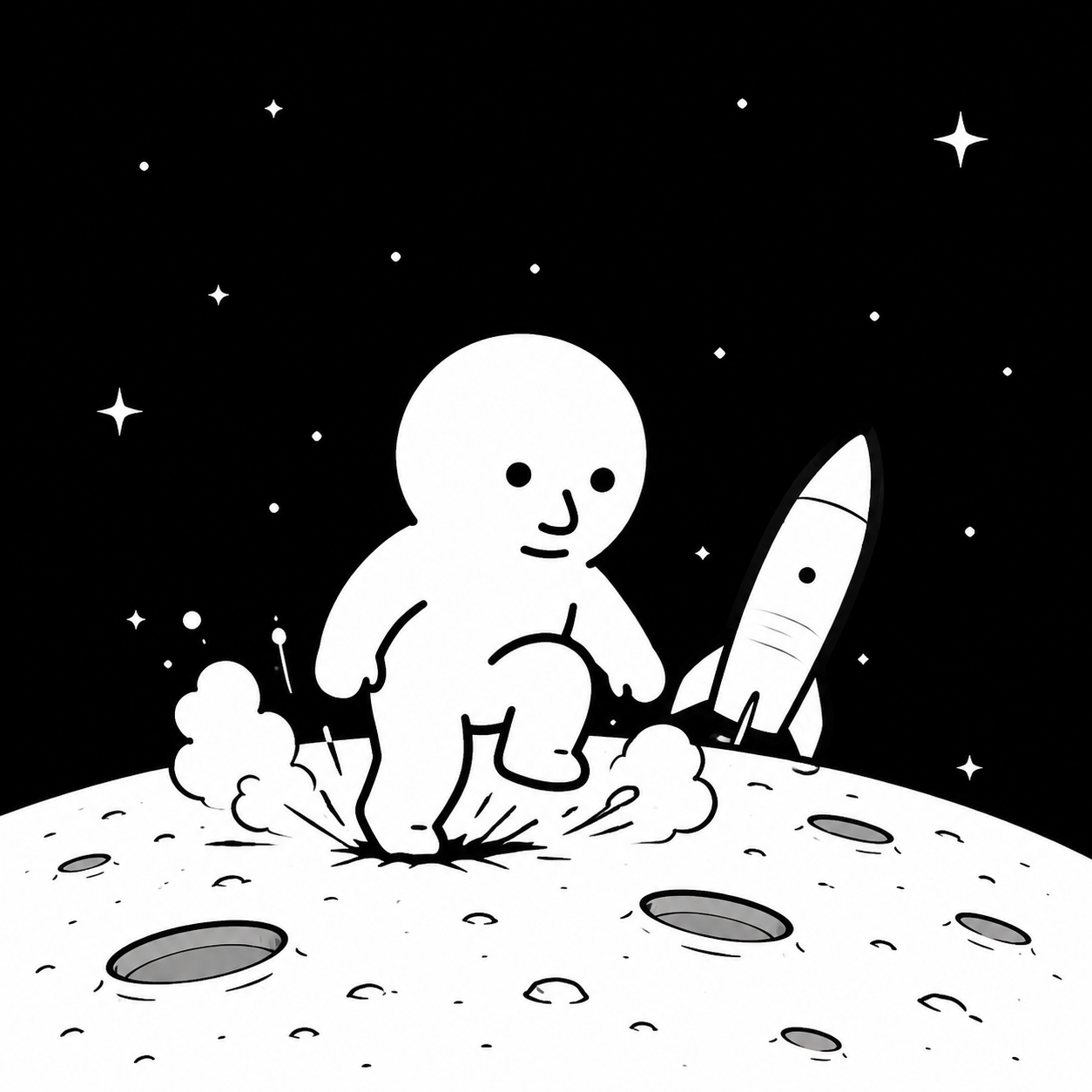 ElonManlet on the Moon